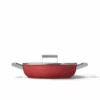 SMEG 4 Qt. Nonstick Deep Pan With Lid | Red 1 SMEG 4 Qt. Nonstick Deep Pan With Lid | Red -Food Prep Tools Shop ckfd2811rdm