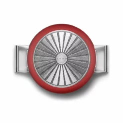 SMEG 4 Qt. Nonstick Deep Pan With Lid | Red -Food Prep Tools Shop ckfd2811rdm 6