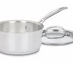 Cuisinart Chef's Classic Stainless Steel 1-Quart Saucepan With Lid