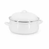 Golden Rabbit Enamelware 4 Qt. Dutch Oven | White -Food Prep Tools Shop dutchovenwhitemain