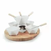 Swissmar Rubik 12-Piece Fondue Set | White With Wood Base 1 Swissmar Rubik 12-Piece Fondue Set | White With Wood Base -Food Prep Tools Shop f66329 1024x1024 2x