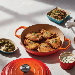 Le Creuset 2.25 Qt. Signature Enameled Cast Iron Braiser With Stainless Steel Knob | Flame Orange 12 Le Creuset 2.25 Qt. Signature Enameled Cast Iron Braiser With Stainless Steel Knob | Flame Orange -Food Prep Tools Shop flamebraise