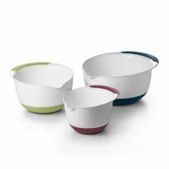 OXO White Mixing Bowl Set Of 3 9 OXO White Mixing Bowl Set Of 3 -Food Prep Tools Shop gg 1115580 1