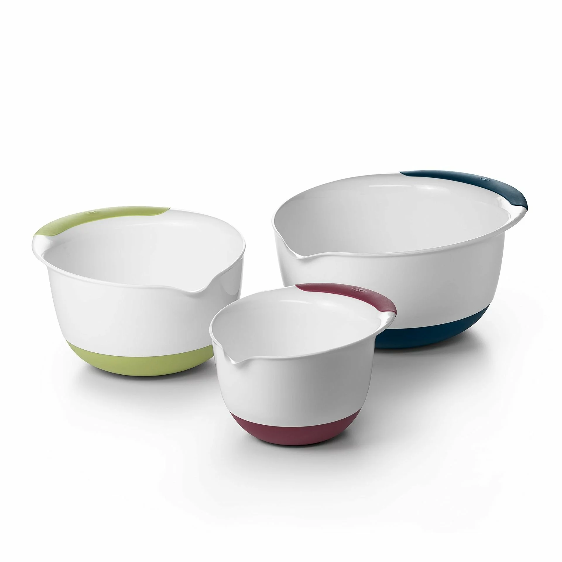 OXO White Mixing Bowl Set Of 3 4 OXO White Mixing Bowl Set Of 3 - Image 2