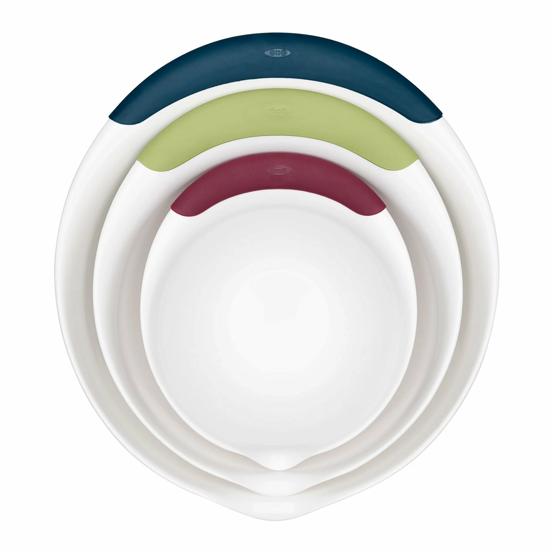 OXO White Mixing Bowl Set Of 3 6 OXO White Mixing Bowl Set Of 3 - Image 4
