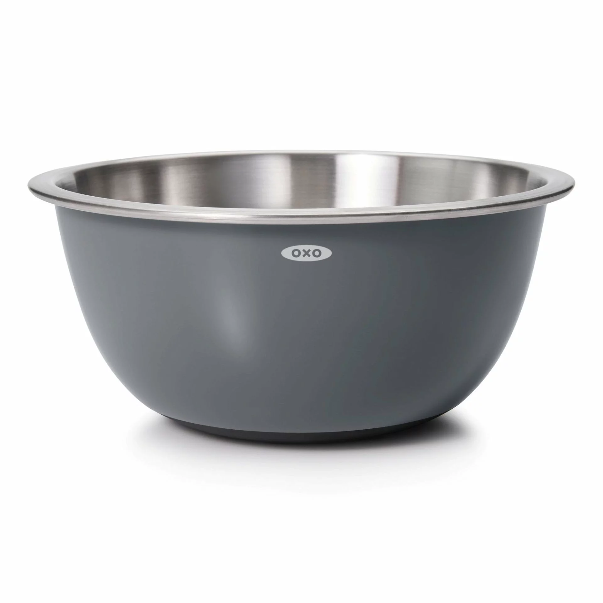 OXO 3-Piece Stainless Steel Mixing Bowl Set | Grey & Blue 8 OXO 3-Piece Stainless Steel Mixing Bowl Set | Grey & Blue - Image 6