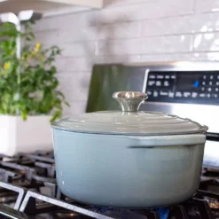 Le Creuset 4.5 Qt. Round Signature Dutch Oven With Stainless Steel Knob | Sea Salt -Food Prep Tools Shop gift guide images smaller 0060 gift guides 2022 2602