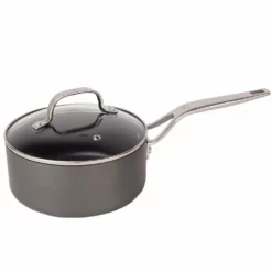 Swiss Diamond | Hard Anodized Induction 3-Quart Nonstick Saucepan With Glass Lid