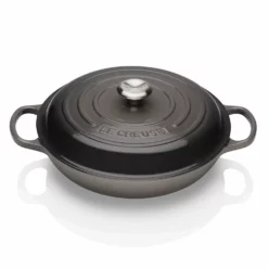 Le Creuset 2.25 Qt. Signature Enameled Cast Iron Braiser With Stainless Steel Knob | Oyster Grey