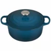 Le Creuset 4.5 Qt. Round Signature Dutch Oven With Stainless Steel Knob | Deep Teal -Food Prep Tools Shop ls2501 247dss