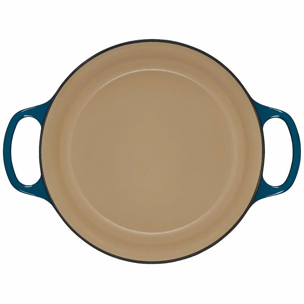 Le Creuset 4.5 Qt. Round Signature Dutch Oven With Stainless Steel Knob | Deep Teal 6 Le Creuset 4.5 Qt. Round Signature Dutch Oven With Stainless Steel Knob | Deep Teal - Image 4