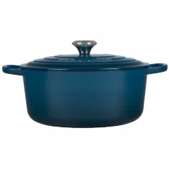 Le Creuset 7.25 Qt. Round Signature Dutch Oven With Stainless Steel Knob | Deep Teal -Food Prep Tools Shop ls2501 287dss 2