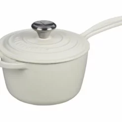 Le Creuset 1.75 Qt. Signature Enameled Cast Iron Saucepan With Stainless Steel Knob | White