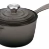 Le Creuset 1.75 Qt. Signature Enameled Cast Iron Saucepan With Stainless Steel Knob | Oyster Grey