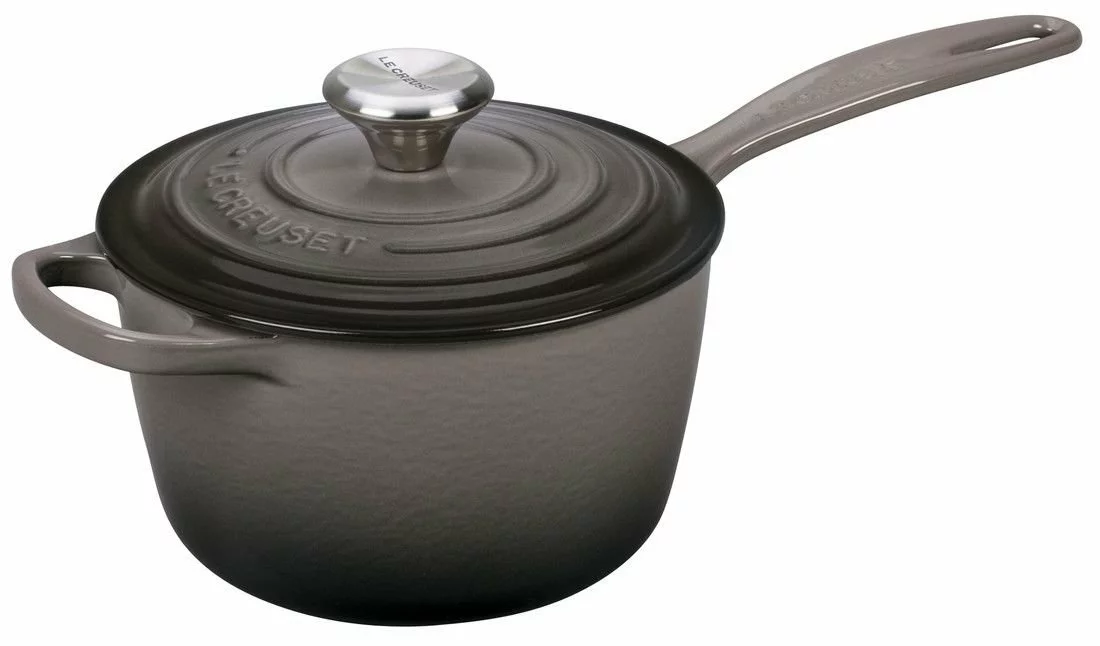 Le Creuset 1.75 Qt. Signature Enameled Cast Iron Saucepan With Stainless Steel Knob | Oyster Grey 3 Le Creuset 1.75 Qt. Signature Enameled Cast Iron Saucepan With Stainless Steel Knob | Oyster Grey