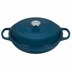 Le Creuset 3.5 Qt. Signature Braiser With Stainless Steel Knob | Deep Teal