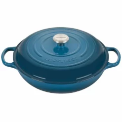 Le Creuset 5 Qt. Signature Braiser With Stainless Steel Knob | Deep Teal