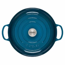 Le Creuset 5 Qt. Signature Braiser With Stainless Steel Knob | Deep Teal -Food Prep Tools Shop ls2532 327dss 3