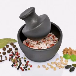 Frieling Manu Cast Iron Mortar & Pestle | 4" X 3" -Food Prep Tools Shop m076127 4