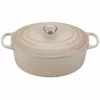 Le Creuset 6.75 Qt. Oval Signature Dutch Oven With Stainless Steel Knob | Meringue White