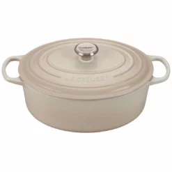 Le Creuset 6.75 Qt. Oval Signature Dutch Oven With Stainless Steel Knob | Meringue White