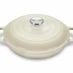 Le Creuset 2.25 Qt. Signature Enameled Cast Iron Braiser With Stainless Steel Knob | Meringue White