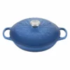 Le Creuset 2.25 Qt. Signature Braiser With Stainless Steel Knob | Noel (Marseille Blue) -Food Prep Tools Shop noelbraiser3