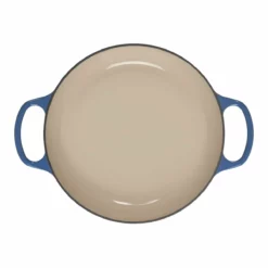 Le Creuset 2.25 Qt. Signature Braiser With Stainless Steel Knob | Noel (Marseille Blue) -Food Prep Tools Shop noelbraiser4