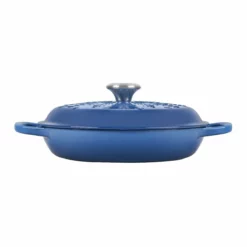 Le Creuset 2.25 Qt. Signature Braiser With Stainless Steel Knob | Noel (Marseille Blue) -Food Prep Tools Shop noelbraiser6
