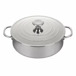 Le Creuset 4.5 Qt. Tri-Ply Stainless Steel Rondeau With Lid