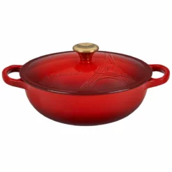 Le Creuset 2.5Qt Signature Cocotte Eiffel Tower Collection | Cerise -Food Prep Tools Shop rs10248 eiffel rdo cerise lpr