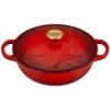 Le Creuset 2.5Qt Signature Cocotte Eiffel Tower Collection | Cerise -Food Prep Tools Shop rs10250 eiffel rdo cerise 4 scr