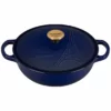 Le Creuset 2.5Qt Signature Cocotte Eiffel Tower Collection | Indigo Blue -Food Prep Tools Shop rs10255 eiffel rdo indigo 4 scr
