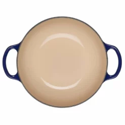 Le Creuset 2.5Qt Signature Cocotte Eiffel Tower Collection | Indigo Blue -Food Prep Tools Shop rs10256 eiffel rdo indigo inside scr