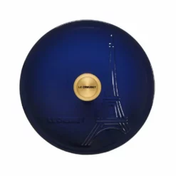 Le Creuset 2.5Qt Signature Cocotte Eiffel Tower Collection | Indigo Blue -Food Prep Tools Shop rs10257 eiffel rdo indigo lid scr