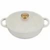 Le Creuset 2.5Qt Signature Cocotte Eiffel Tower Collection | White -Food Prep Tools Shop rs10260 eiffel rdo white 4 lpr