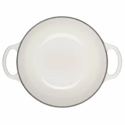 Le Creuset 2.5Qt Signature Cocotte Eiffel Tower Collection | White -Food Prep Tools Shop rs10261 eiffel rdo white inside lpr