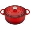 Le Creuset 5.5 Qt. Round Signature Cast Iron Dutch Oven With Stainless Steel Knob | Cerise/Cherry Red -Food Prep Tools Shop rs10297 ls2501 2667