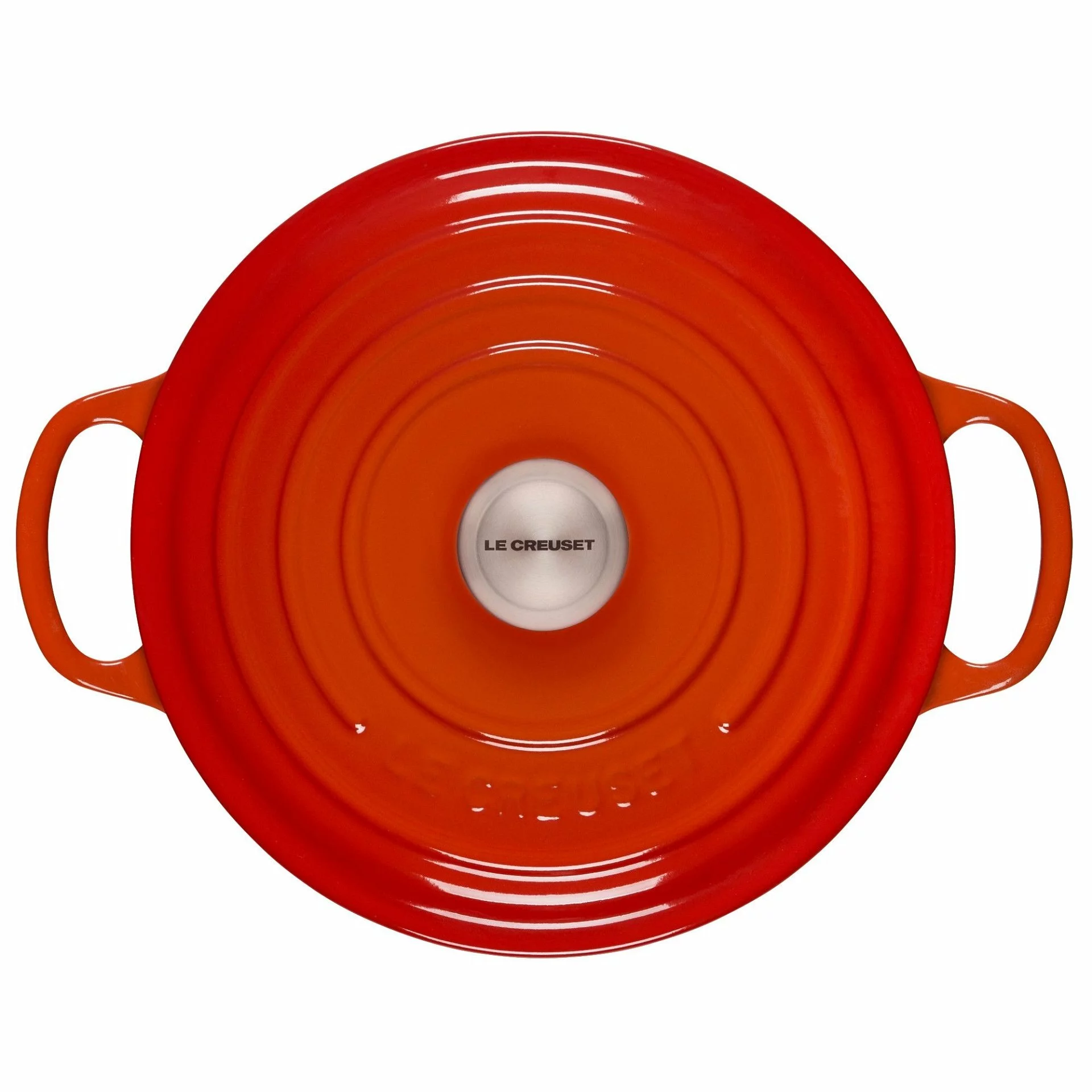 Le Creuset 3.5 Qt. Round Signature Dutch Oven With Stainless Steel Knob | Flame Orange 5 Le Creuset 3.5 Qt. Round Signature Dutch Oven With Stainless Steel Knob | Flame Orange - Image 3