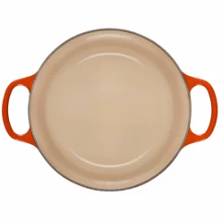 Le Creuset 4.5 Qt. Round Signature Dutch Oven With Stainless Steel Knob | Flame Orange -Food Prep Tools Shop rs11166 ls2501 242ss inside