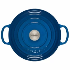 Le Creuset 3.5 Qt. Round Signature Dutch Oven With Stainless Steel Knob | Marseille Blue -Food Prep Tools Shop rs11193 ls2501 2259ss 3 1