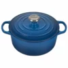 Le Creuset 4.5 Qt. Round Signature Dutch Oven With Stainless Steel Knob | Marseille Blue 2 Le Creuset 4.5 Qt. Round Signature Dutch Oven With Stainless Steel Knob | Marseille Blue -Food Prep Tools Shop rs11203 ls2501 2459ss