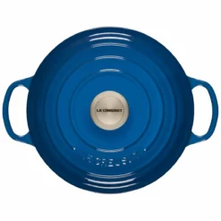 Le Creuset 4.5 Qt. Round Signature Dutch Oven With Stainless Steel Knob | Marseille Blue -Food Prep Tools Shop rs11205 ls2501 2459ss 3