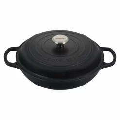 Le Creuset 3.5 Qt. Signature Enameled Cast Iron Braiser With Stainless Steel Knob | Licorice