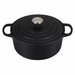 Le Creuset 5.5 Qt. Round Signature Dutch Oven With Stainless Steel Knob | Licorice