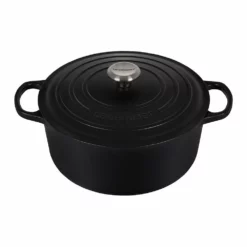 Le Creuset 7.25 Qt. Round Signature Dutch Oven With Stainless Steel Knob | Licorice