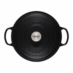 Le Creuset 7.25 Qt. Round Signature Dutch Oven With Stainless Steel Knob | Licorice -Food Prep Tools Shop rs11823 ls2501 2820ss 3 1 1
