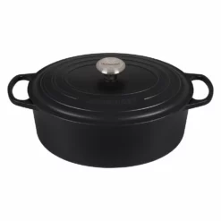 Le Creuset 6.75 Qt. Oval Signature Dutch Oven With Stainless Steel Knob | Licorice