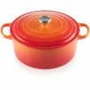 Le Creuset 7.25 Qt. Round Signature Dutch Oven With Stainless Steel Knob | Flame Orange -Food Prep Tools Shop rs11934 lc 20200311 fr ps os 21177300902430 001b 1