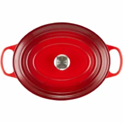 Le Creuset 9.5 Qt. Oval Signature Dutch Oven With Stainless Steel Knob | Cerise/Cherry Red -Food Prep Tools Shop rs11962 lc 20191107 fr ps 00004 s